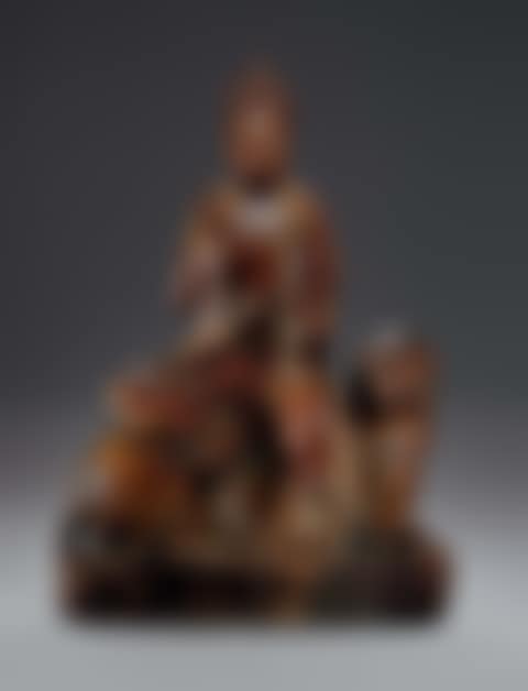 Figure of a Manjusri seated on a lion (preview)