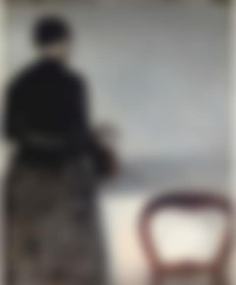 Young girl pouring tea, the artist's sister (preview)
