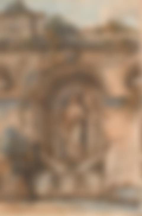 Vue d'un fontaine antique avec statue d'une femme (preview)