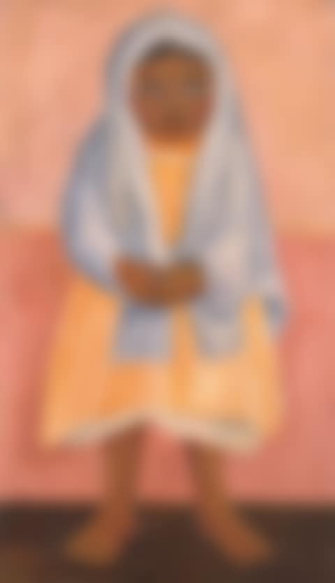 Girl with a gray rebozo (preview)