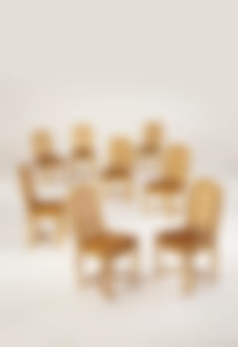 SET OF EIGHT CHAIRS, REPRODUCED FROM THE MODEL DESIGNED FOR THE DINING ROOM OF JEANNE LANVIN, CIRCA 2000 (preview)