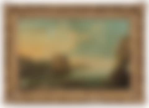 Coastal landscape with elegant company disembarking from barge (preview)