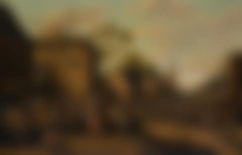 A VILLAGE STREET SCENE WITH FIGURES EATING AND DRINKING (preview)