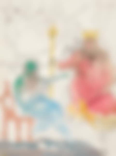 Ophélia, le roi Claudius et Polonius et le spectre du roi Hamlet, le père mort en fond, révélation de la folie du fils Hamlet (Acte II, scènes 1 et 2) (preview)