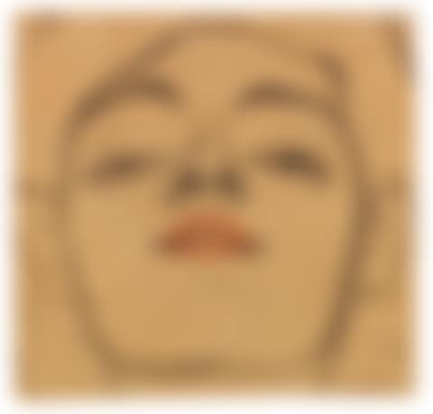 Kopf einer jungen Frau, von unten gesehen (preview)