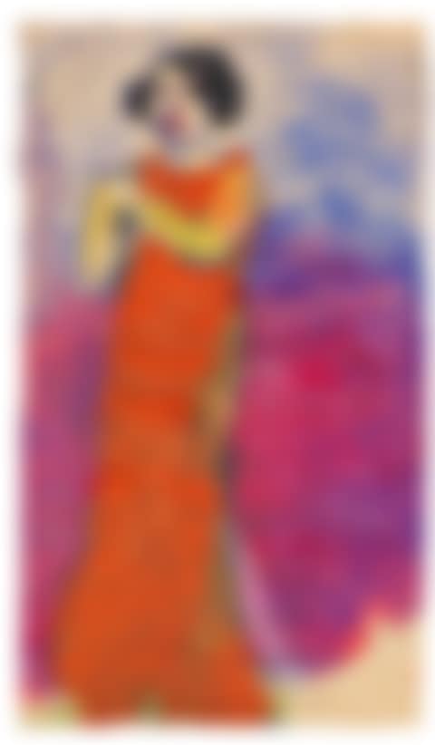 Diseuse mit rotem Kleid (preview)