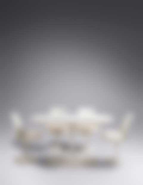 Four Tulip Dining Chairs Knoll, USA with associated Maurice Burke for Arkana Dining Table (preview)