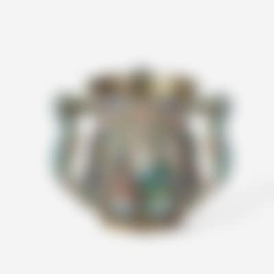 A Russian silver-gilt and shaded enamel three-handled cup Partially obscured hallmarks likely for Feodor Rückert, Moscow (preview)