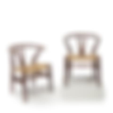 Pair of "Wishbone" Chairs, Model CH24, Carl Hansen & Søn, Odense, Denmark, circa (preview)