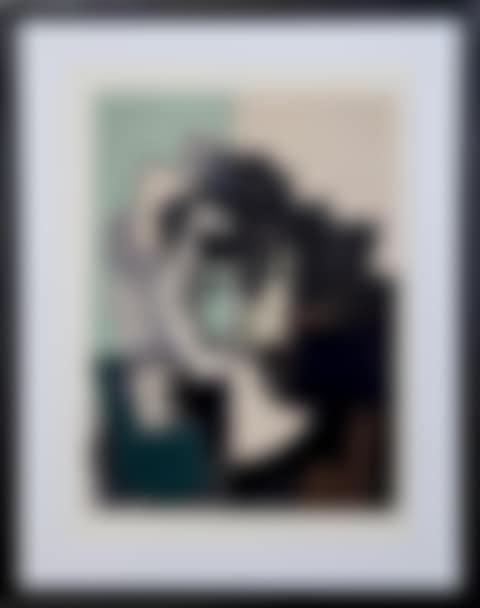 PORTRAIT DE FACE SUR FOND ROSE ET VERT (preview)