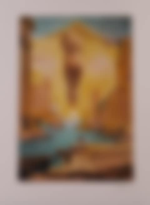 DALI'S HAND DRAWING BACK THE GOLDEN FLEECE IN THE FORM OF A CLOUD TO SHOW GALA, COMPLETELY NUDE, T (preview)