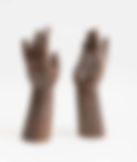 PAIR OF ASIAN CARVED WOOD HANDS, PROBABLY JAPANESE (preview)
