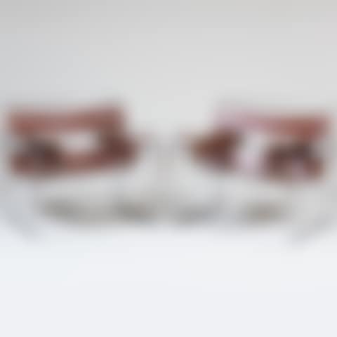 Pair of Marcel Breuer Chrome and Brown Leather 'B3 Wassily' Chairs (preview)