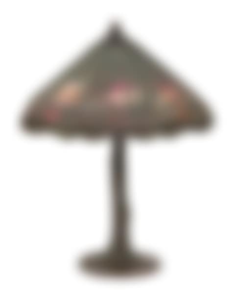 A Handel Bronze and Slag Glass Palm Tree and Sunset Table Lamp (preview)