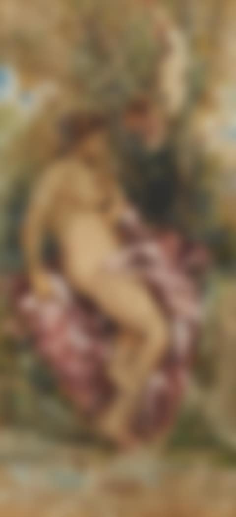 Bather with a putto by an ornamental pond (preview)
