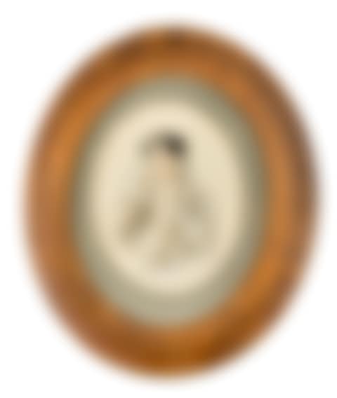 Portrait of a young lady seated half-length turned to the left (preview)