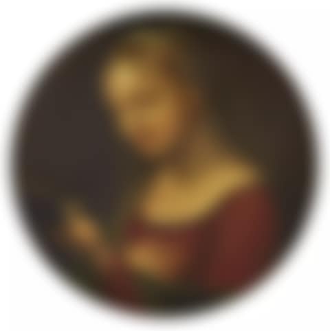A portrait miniature of a woman, quarter-length turned to the left, holding a book (preview)