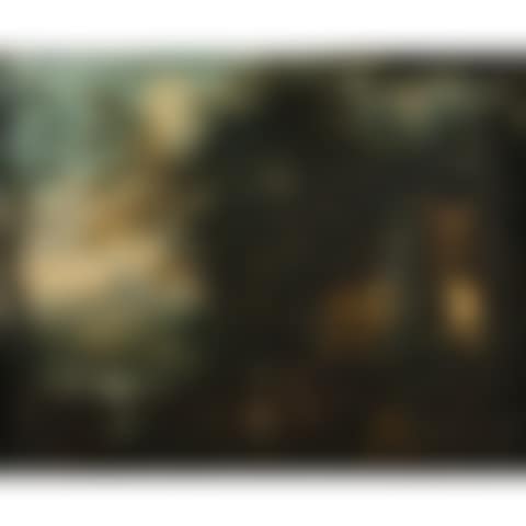 PAYSAGE DE CHAUMIERE AVEC DES PECHEURS; Landscape with a cottage and fishermen (preview)
