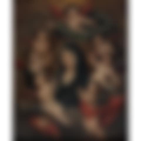 LA VIERGE ENTOURÈE D"ANGES, REHAUTS D"OR; Virgin with angels (preview)