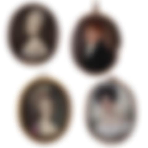 A portrait of a man and three portraits of women (preview)