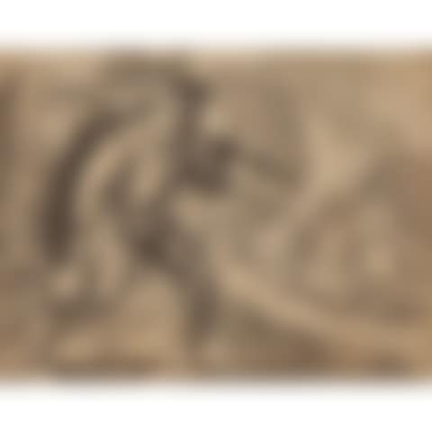 Paysan marchant tenant une jarre et une fourche; Walking peasant holding a jar and a fork (preview)
