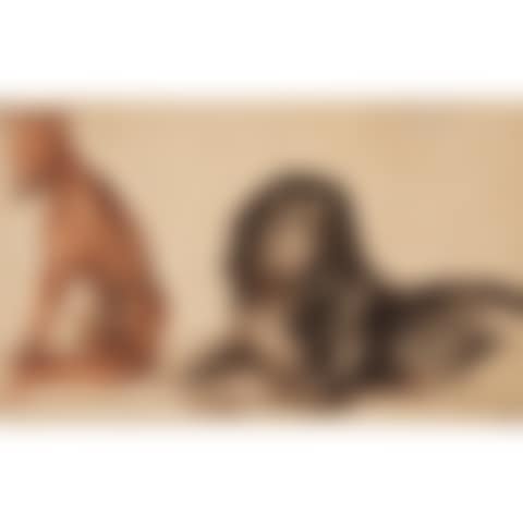 Deux études de chien; two studies of a dog (preview)