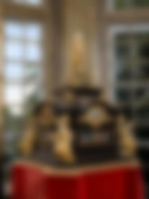 A MONUMENTAL ORMOLU-MOUNTED HARDSTONE CABINET ON STAND  (preview)