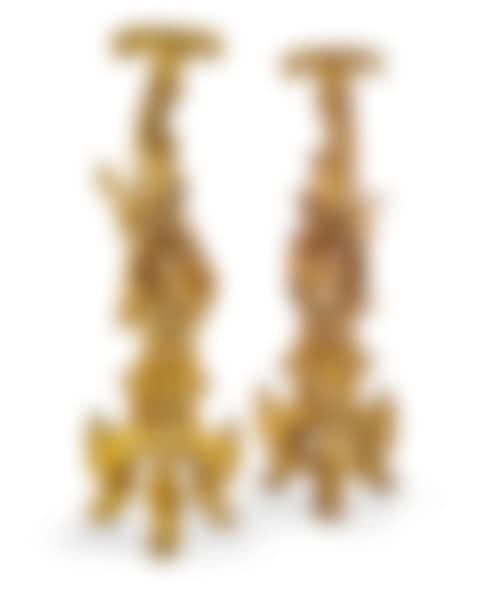 A PAIR OF DUTCH GILTWOOD TORCHERES (preview)