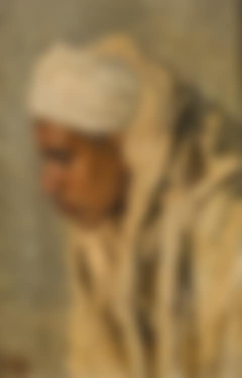 Portrait of a man of oriental origin with turban (preview)