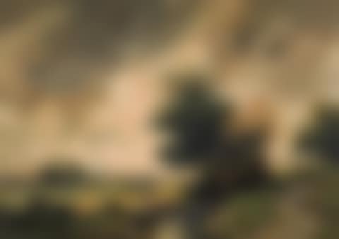 River landscape and stormy clouds (preview)