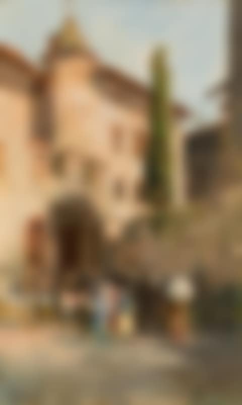 In front of the city gate. Street in a mediterranean city (study) (preview)