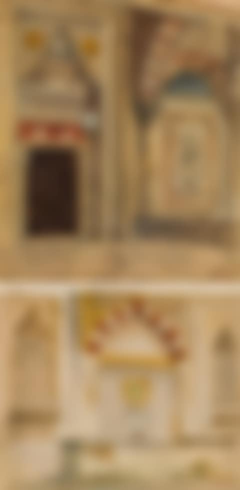Mixed lot (2 studies): Interior of a mosque; Islamic fountain (preview)