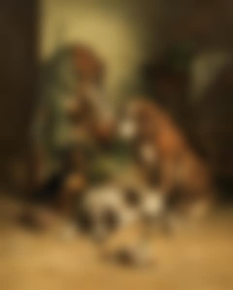 Hunting dogs with their prey (preview)