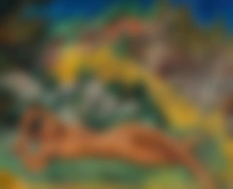 Lying nude in landscape (preview)