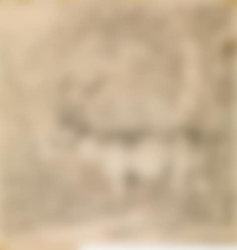 Deer with curious hooves (Der große Schaufelhirsch mit zwei in die Höhe gewachsenen Schalen an den Vorderläufen) (preview)