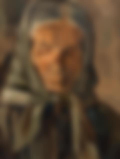 Porträt einer Bäuerin mit Kopftuch (preview)