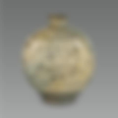 Buncheong Flat Bottle with Sgraffito Lotus Design (preview)