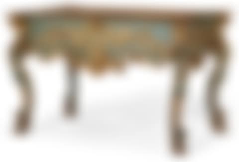 A GERMAN BLUE-PAINTED AND PARCEL-GILT CENTER TABLE (preview)