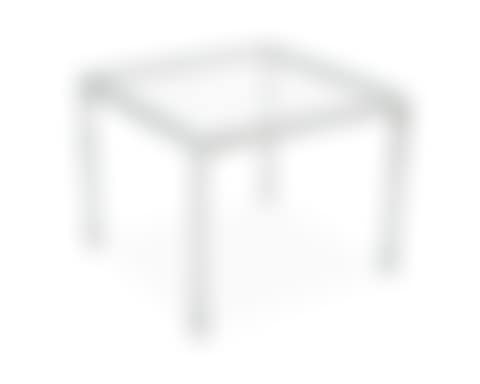 A Milo Baughman-style chrome and glass end table (preview)