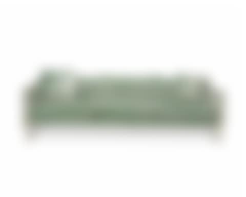 A chrome and green velvet sofa (preview)