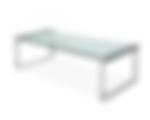 A Milo Baughman-style glass and chrome cocktail table (preview)