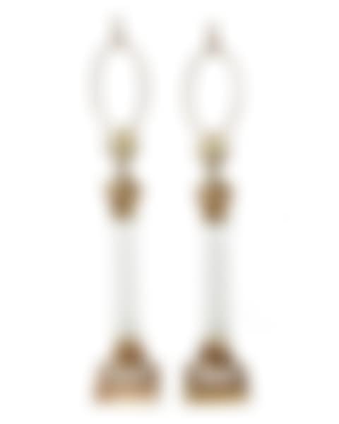 A pair of glass and gilt-metal table lamp bases (preview)