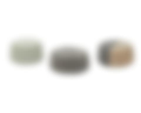 Three contemporary suede pouf cushions (preview)