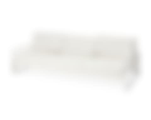 A chrome and white linen tufted sofa for Thayer Coggin (preview)