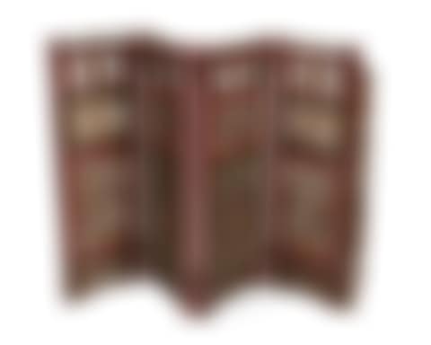 A Chinese carved wood folding screen (preview)