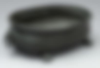 Pewter planter on scratched feet, with handles (preview)