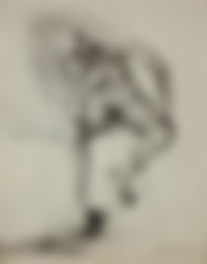 Nude seated on a stool (preview)