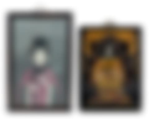 Two Chinese Reverse-Painted Glass Pictures (preview)