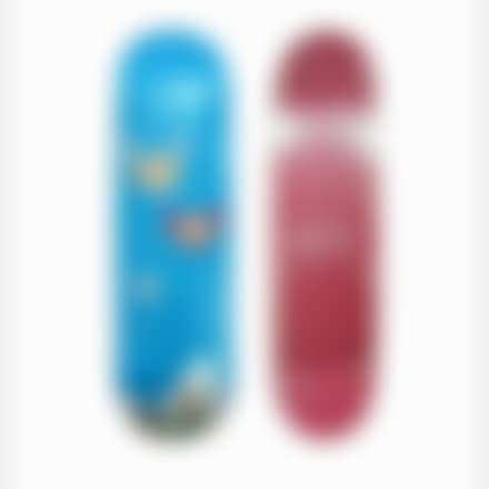 Cloud Flying in the Sky & Skull & Flower Skateboard Deck, Set of 2 (preview)