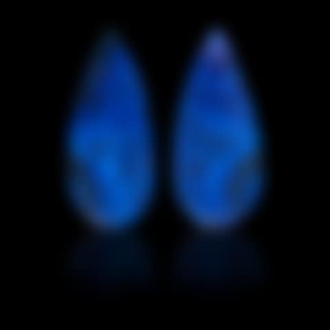 PAIR OF DROP-SHAPED BLACK OPALS--A "SPLIT" (preview)